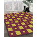 Patterned Orange Rug in Family Room, pat3411org