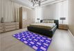 Patterned Purple Rug in a Bedroom, pat3411pur