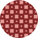 Square Patterned Red Rug, pat3411rd