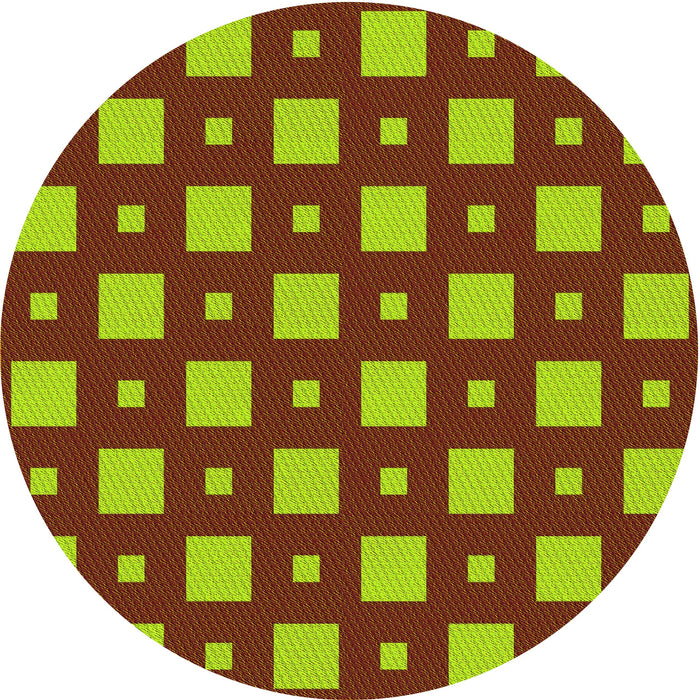Square Patterned Pistachio Green Rug, pat3411yw