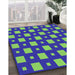 Machine Washable Transitional Green Rug in a Family Room, wshpat3411