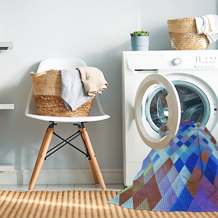 Machine Washable Transitional Purple Rug in a Washing Machine, wshpat3412lblu