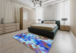 Patterned Purple Rug in a Bedroom, pat3412lblu