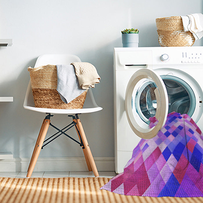 Machine Washable Transitional Violet Purple Rug in a Washing Machine, wshpat3412pur