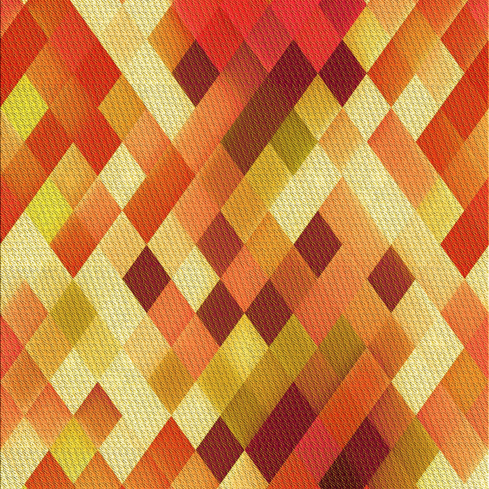 Patterned Orange Rug, pat3412yw