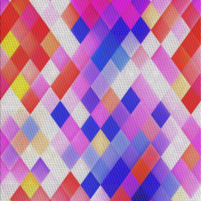 Patterned Violet Red Pink Modern Rug, pat3412