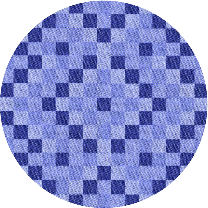 Square Patterned Ocean Blue Rug, pat3413blu
