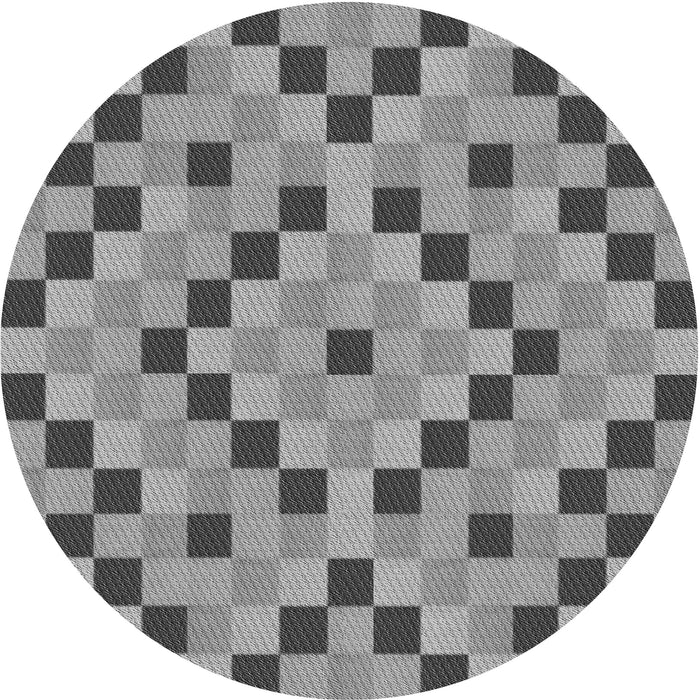 Square Patterned Ash Gray Rug, pat3413gry