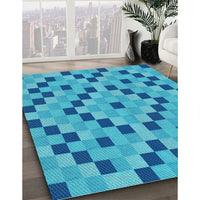 Patterned Blue Rug, pat3413lblu