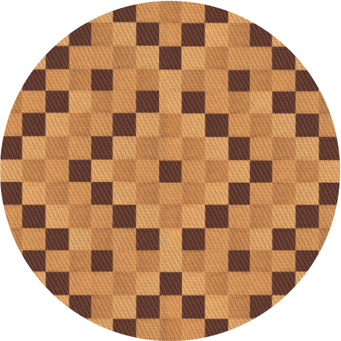 Square Machine Washable Transitional Mahogany Brown Rug in a Living Room, wshpat3413org