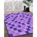 Machine Washable Transitional Purple Rug in a Family Room, wshpat3413pur