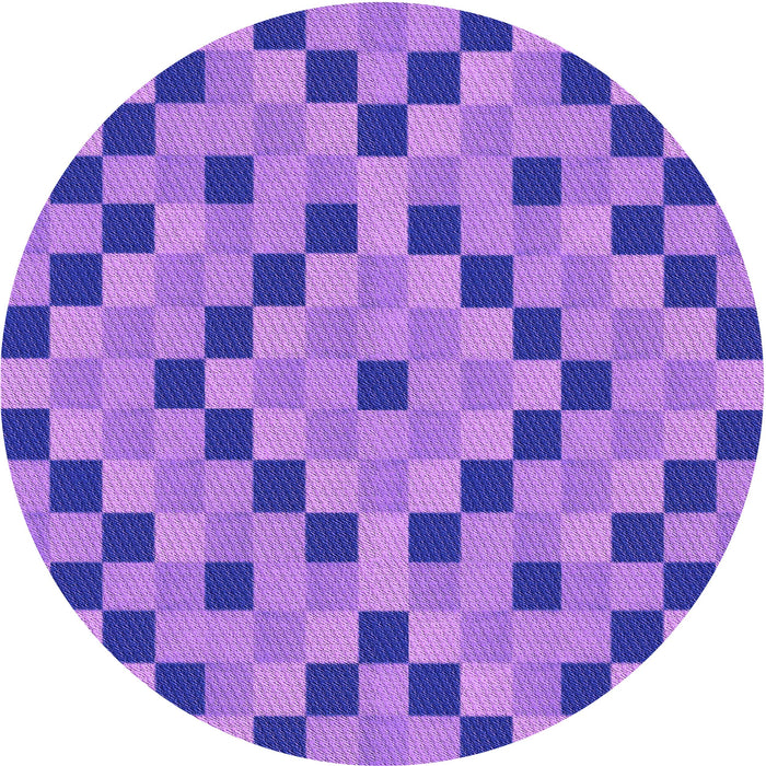 Square Patterned Purple Rug, pat3413pur