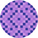 Square Patterned Purple Rug, pat3413pur