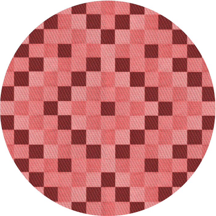 Square Patterned Red Rug, pat3413rd