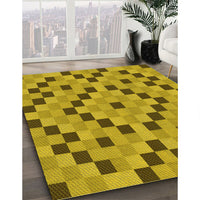 Patterned Dark Bisque Brown Rug, pat3413yw