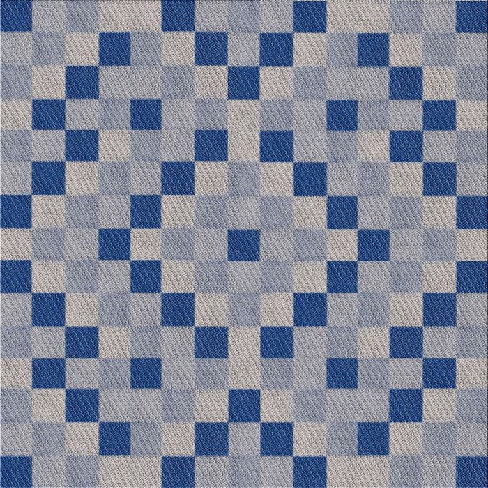 Square Patterned Azure Blue Novelty Rug, pat3413