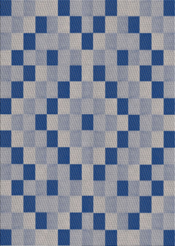 Patterned Azure Blue Novelty Rug, pat3413