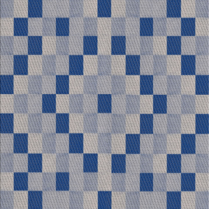 Patterned Azure Blue Novelty Rug, pat3413