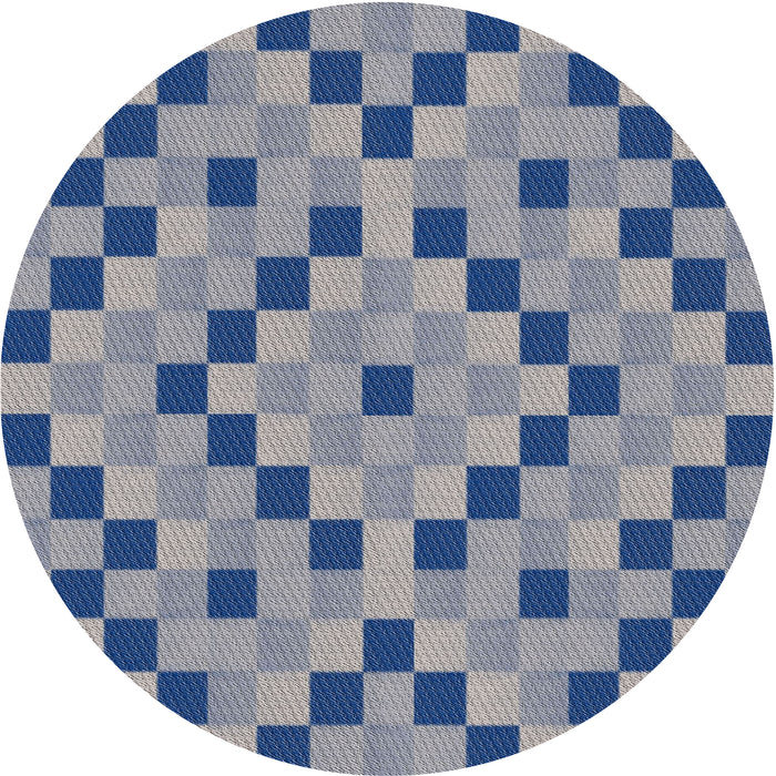 Square Machine Washable Transitional Azure Blue Rug, wshpat3413