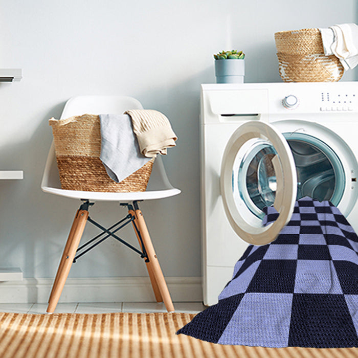 Machine Washable Transitional Night Blue Rug in a Washing Machine, wshpat3414blu