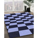 Patterned Night Blue Rug in Family Room, pat3414blu