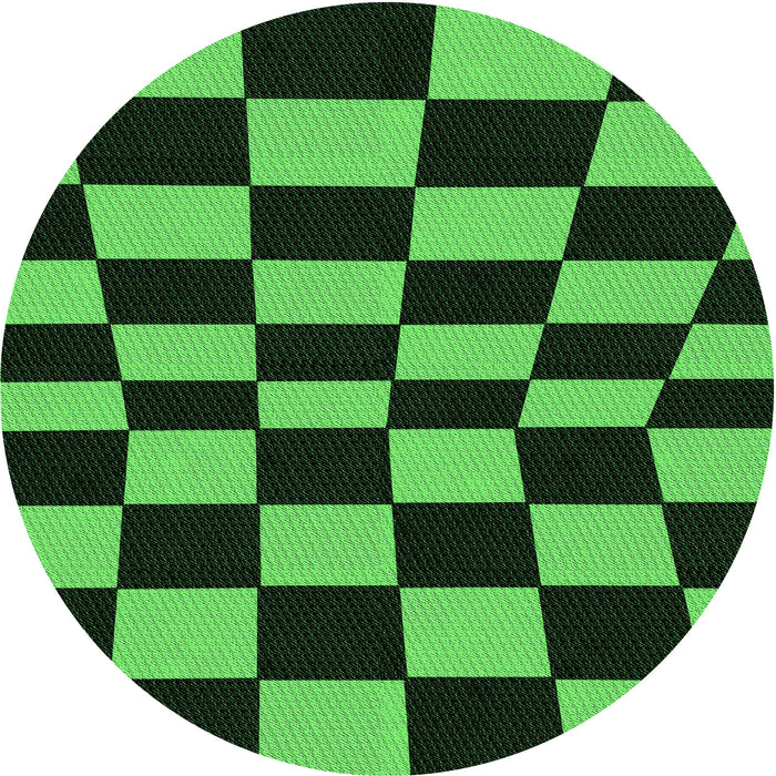 Square Machine Washable Transitional Dark Forest Green Rug in a Living Room, wshpat3414grn