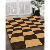 Patterned Black Brown Rug, pat3414org