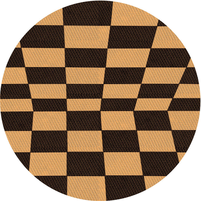 Square Machine Washable Transitional Black Brown Rug in a Living Room, wshpat3414org