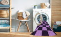 Machine Washable Transitional Purple Rug in a Washing Machine, wshpat3414pur