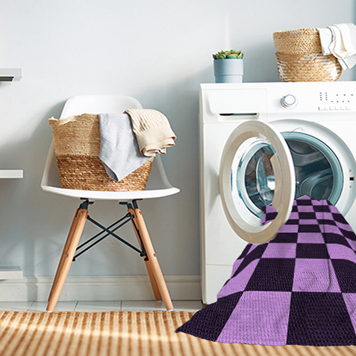 Machine Washable Transitional Purple Rug in a Washing Machine, wshpat3414pur