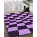 Patterned Purple Rug in Family Room, pat3414pur