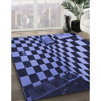 Patterned Sky Blue Rug, pat3415blu