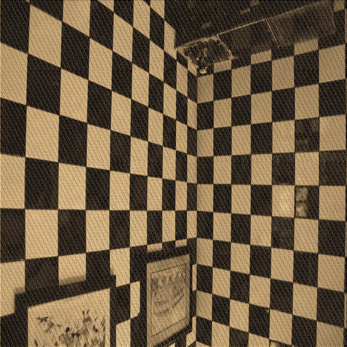 Round Patterned Caramel Brown Rug, pat3415brn