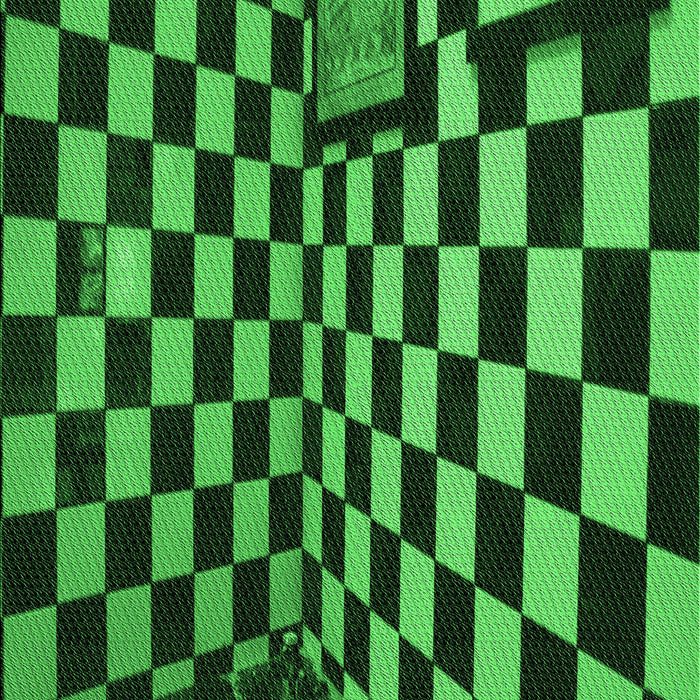 Patterned Dark Forest Green Rug, pat3415grn