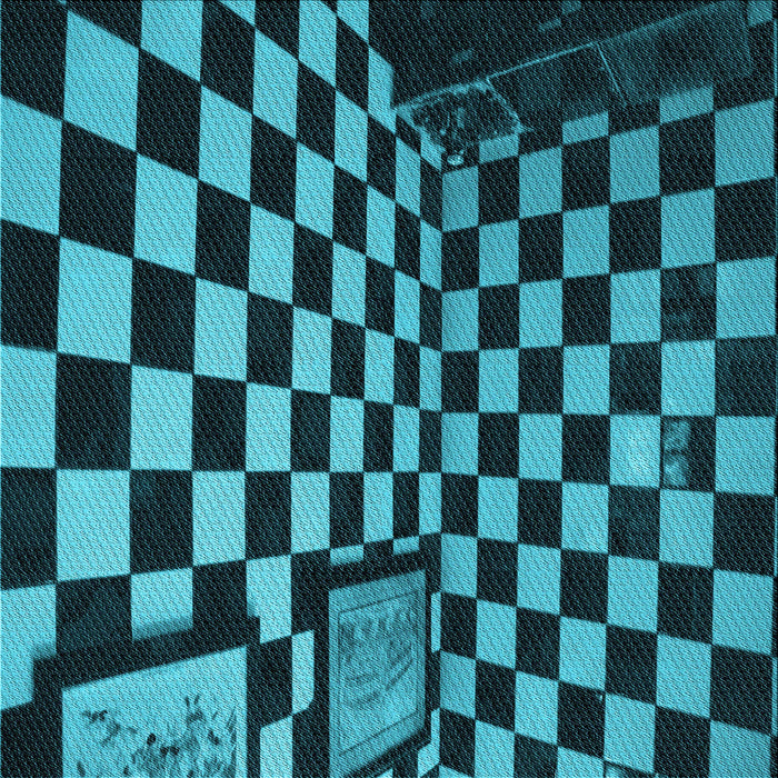 Round Patterned Deep Teal Green Rug, pat3415lblu