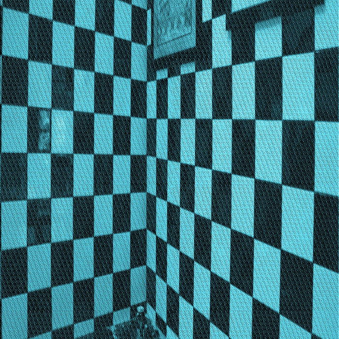 Patterned Deep Teal Green Rug, pat3415lblu