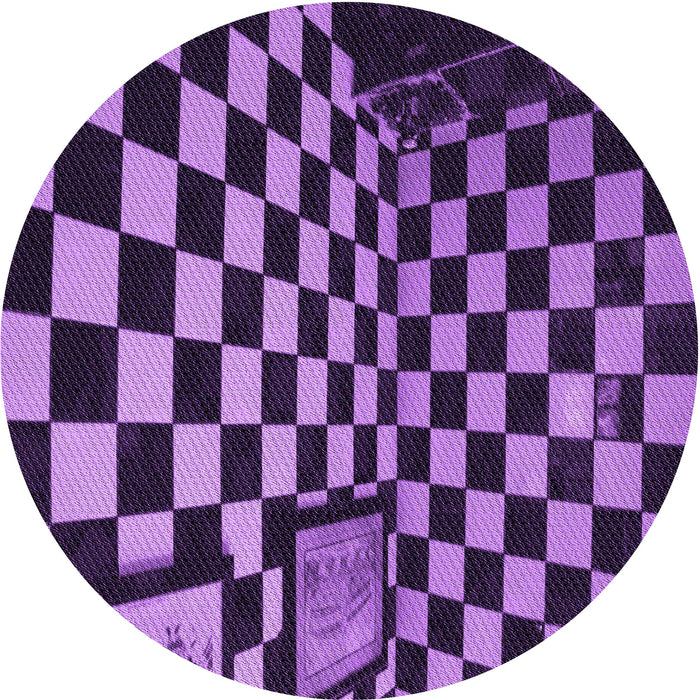 Square Patterned Purple Rug, pat3415pur