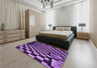 Patterned Purple Rug in a Bedroom, pat3415pur