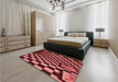 Patterned Red Rug in a Bedroom, pat3415rd