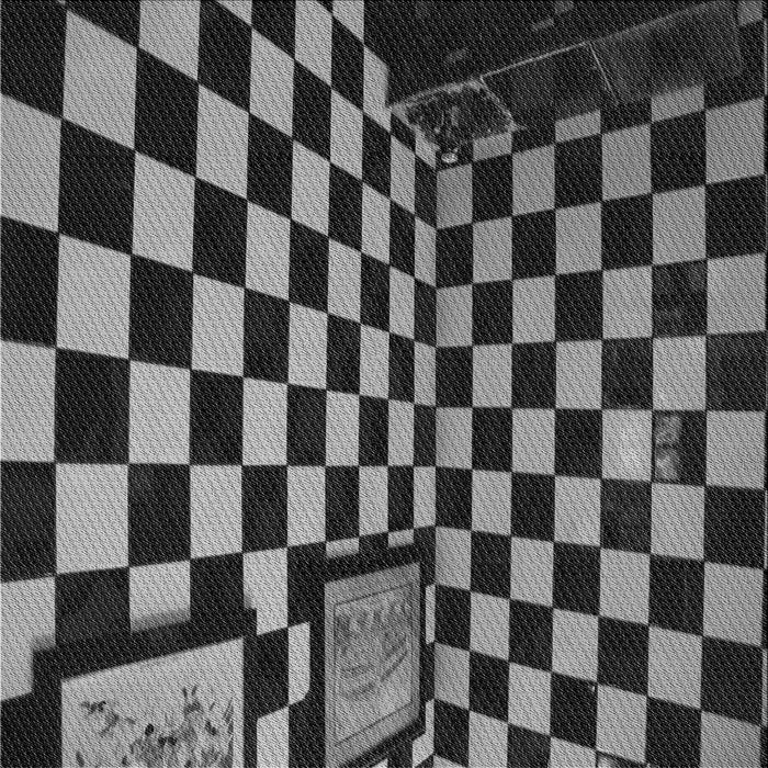 Sideview of Machine Washable Transitional Dark Gray Rug, wshpat3415