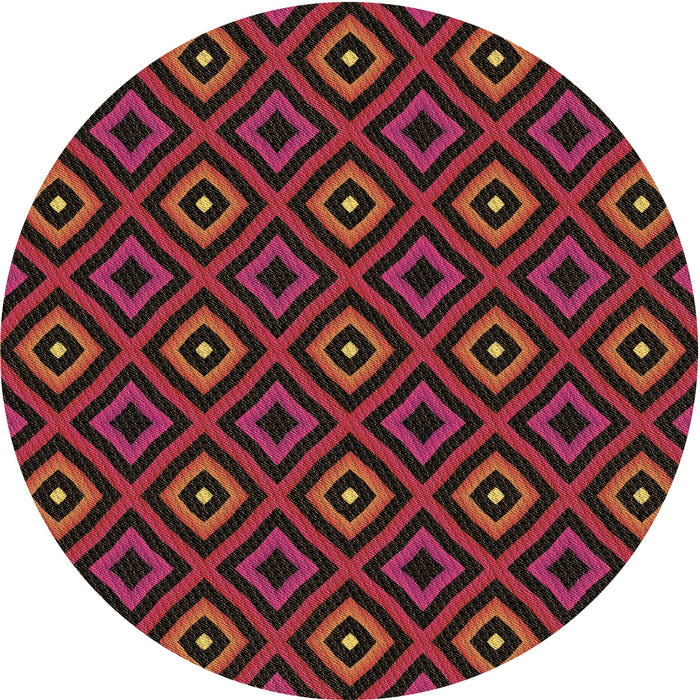 Square Machine Washable Transitional Carbon Red Rug in a Living Room, wshpat3416brn