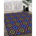 Machine Washable Transitional Purple Lily Purple Rug in a Family Room, wshpat3416lblu