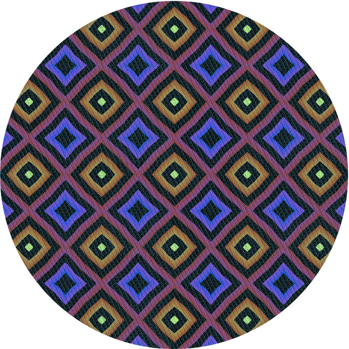 Square Machine Washable Transitional Purple Lily Purple Rug in a Living Room, wshpat3416lblu