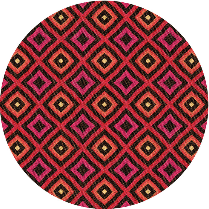 Square Machine Washable Transitional Red Brown Rug in a Living Room, wshpat3416org