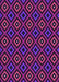 Machine Washable Transitional Dark Magenta Purple Rug, wshpat3416pur