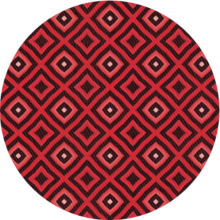 Square Machine Washable Transitional Saffron Red Rug in a Living Room, wshpat3416rd