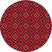 Square Machine Washable Transitional Saffron Red Rug in a Living Room, wshpat3416rd