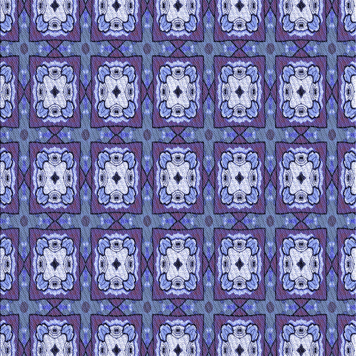 Patterned Denim Blue Rug, pat3417blu