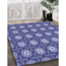 Machine Washable Transitional Denim Blue Rug in a Family Room, wshpat3417blu