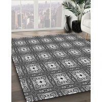 Patterned Dark Gray Rug, pat3417gry